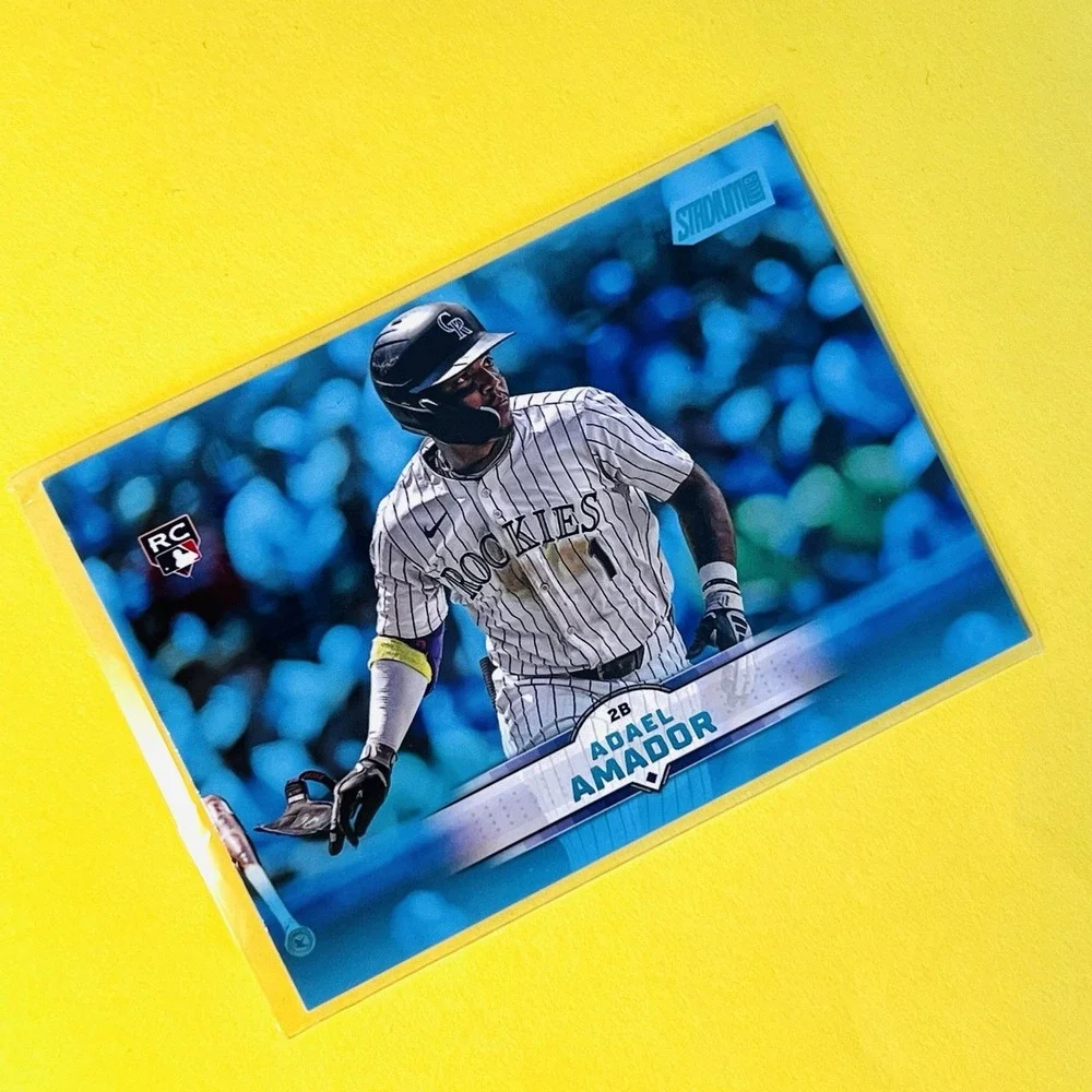 2025 Topps Stadium Club Adael Amador RC Light Blue Parallel #41 Colorado Rockies